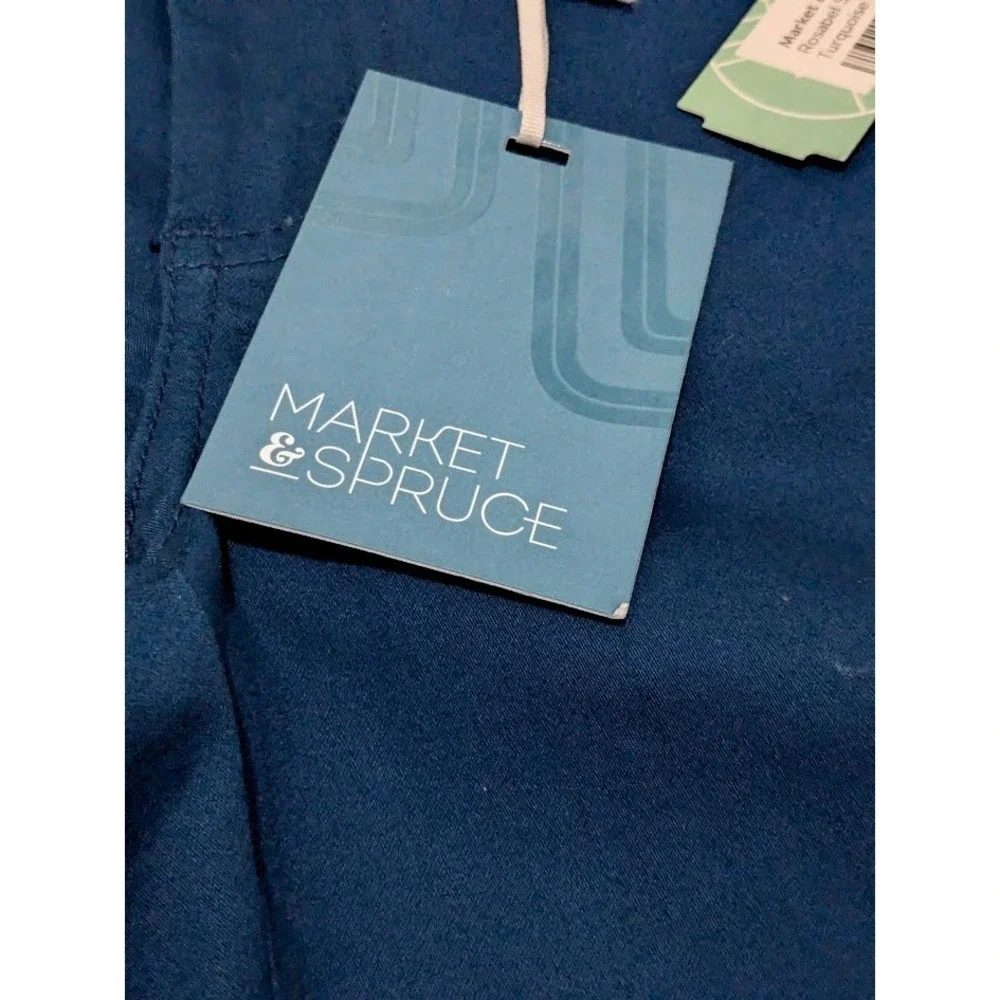 Market & Spruce Rosabel Skinny Pant Women's Turquoise Blue Size‎ 4 New With Tags
